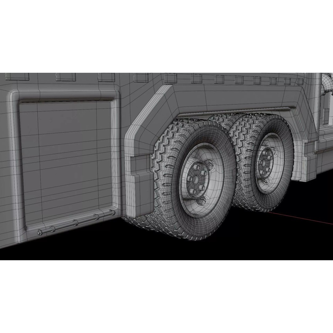 Volvo FMX Fire Truck 3D Model – High Poly Rigged Asset for Animation - View 28