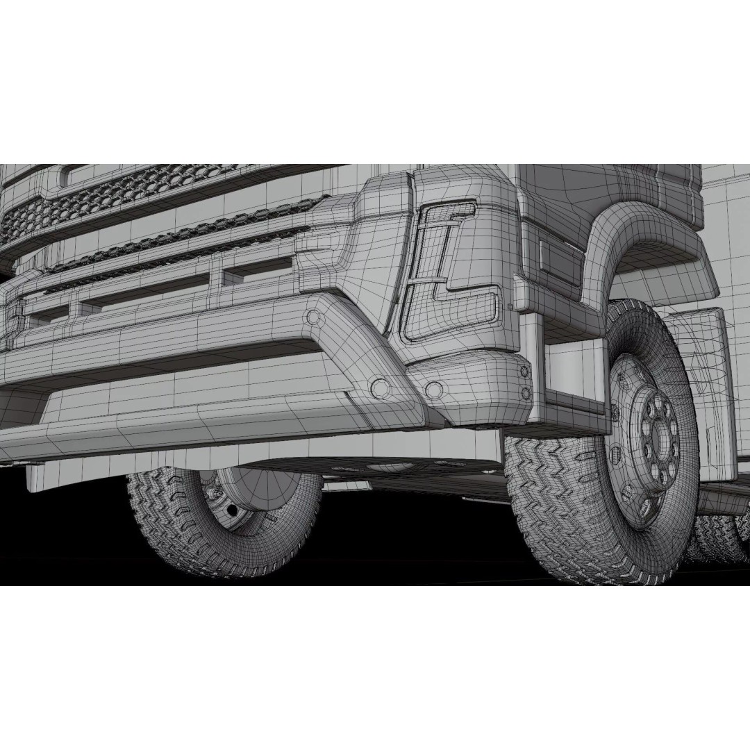 Volvo FMX Fire Truck 3D Model – High Poly Rigged Asset for Animation - View 32