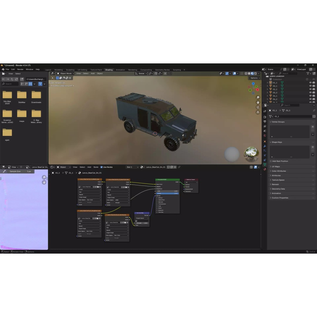 Lenco BearCat G4 Tactical Armored Vehicle 3D Model – High Poly PBR Asset, FBX - View 11