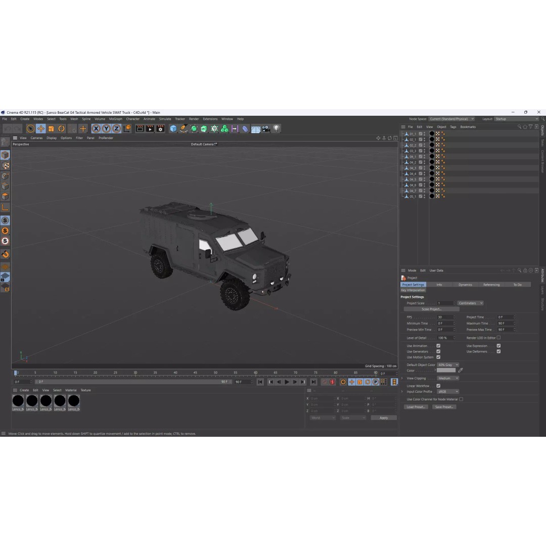 Lenco BearCat G4 Tactical Armored Vehicle 3D Model – High Poly PBR Asset, FBX - View 14