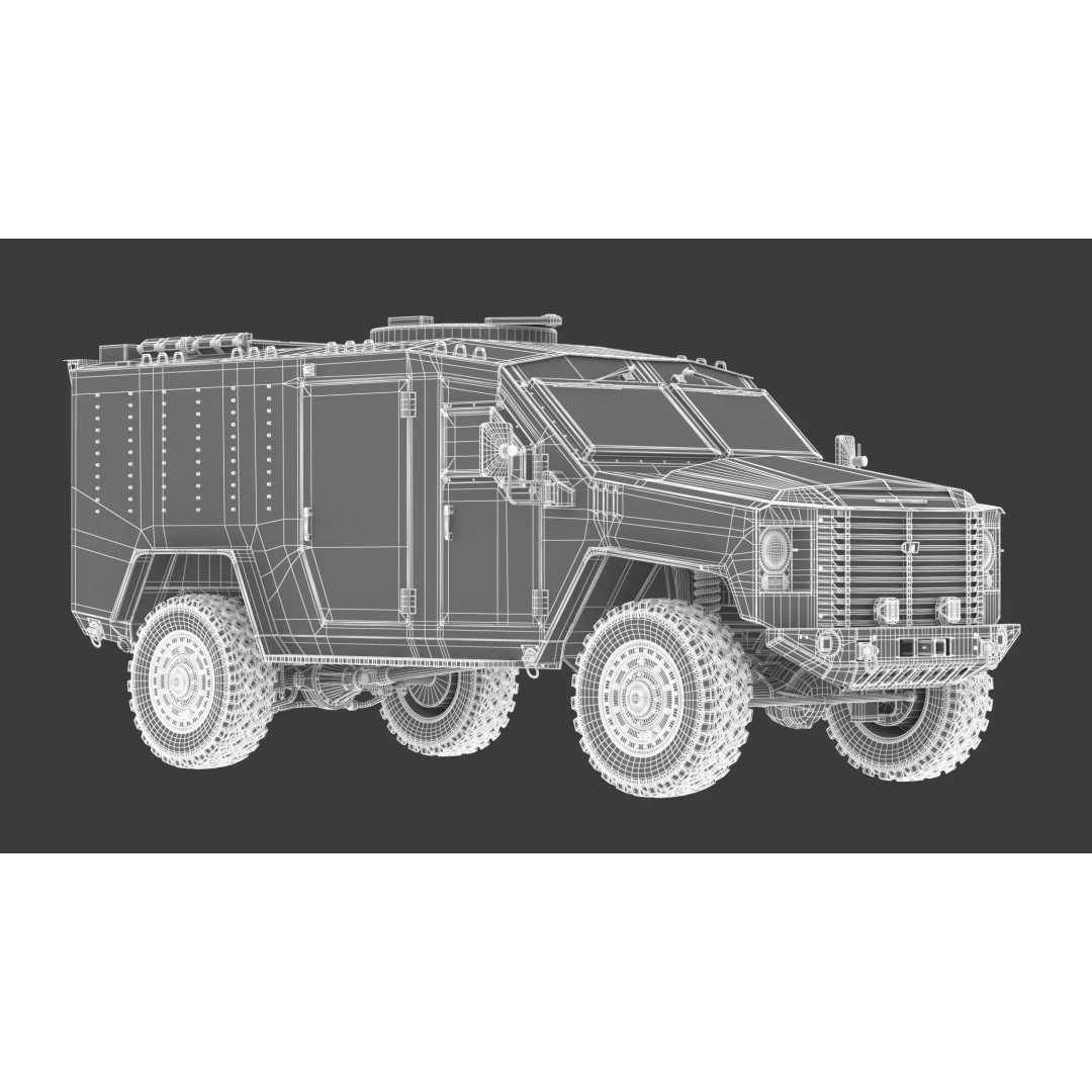 Lenco BearCat G4 Tactical Armored Vehicle 3D Model – High Poly PBR Asset, FBX - View 21