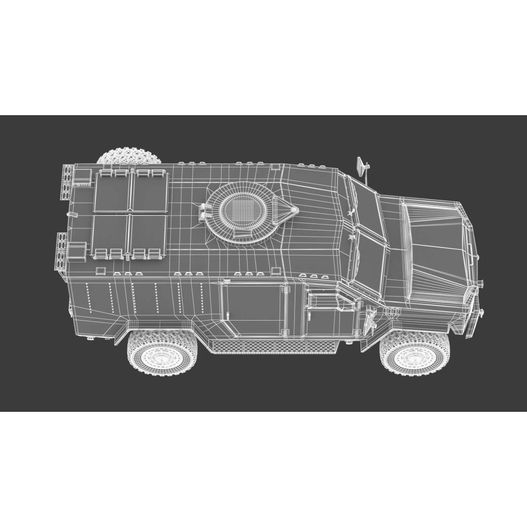 Lenco BearCat G4 Tactical Armored Vehicle 3D Model – High Poly PBR Asset, FBX - View 22