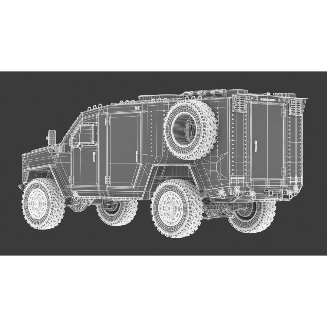 Lenco BearCat G4 Tactical Armored Vehicle 3D Model – High Poly PBR Asset, FBX - View 23