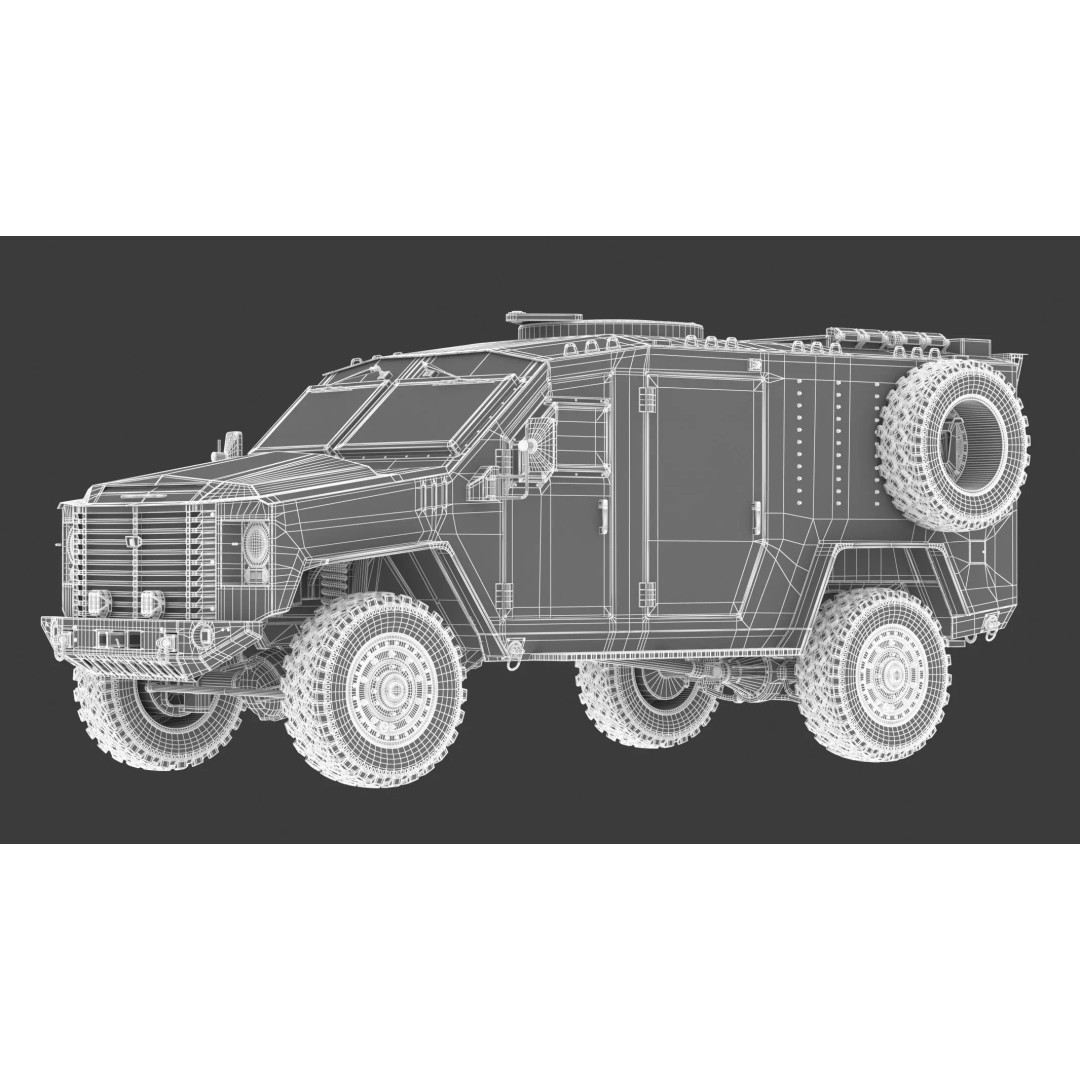 Lenco BearCat G4 Tactical Armored Vehicle 3D Model – High Poly PBR Asset, FBX - View 3