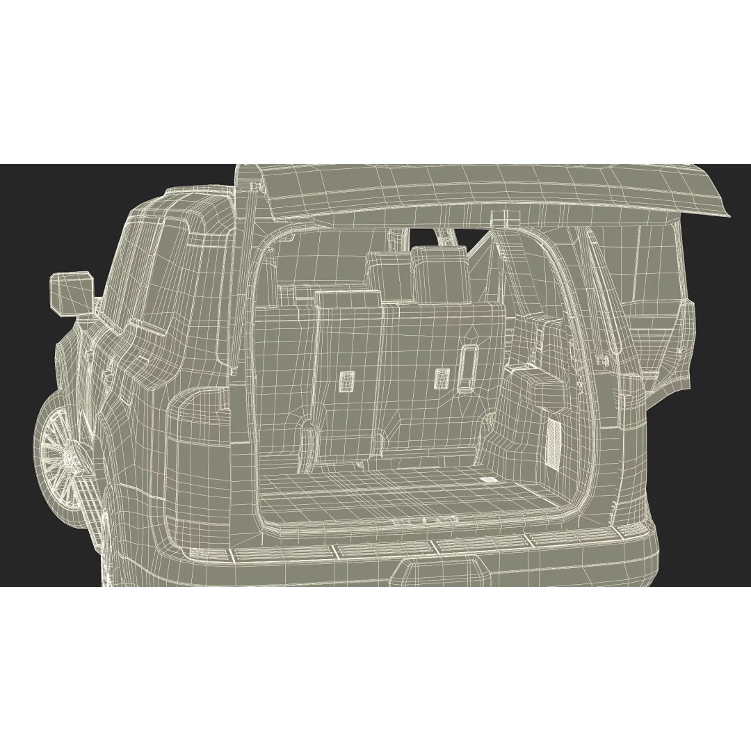 Lexus GX 550 Premium 2024 Gray Rigged 3D Model – High Poly SUV Asset - View 31