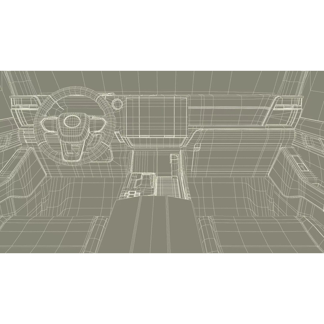 Lexus GX 550 Premium 2024 Gray Rigged 3D Model – High Poly SUV Asset - View 36