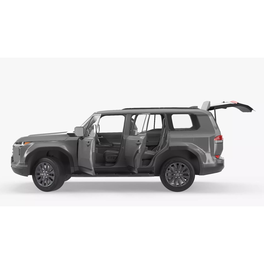 Lexus GX 550 Premium 2024 Gray Rigged 3D Model – High Poly SUV Asset - View 7