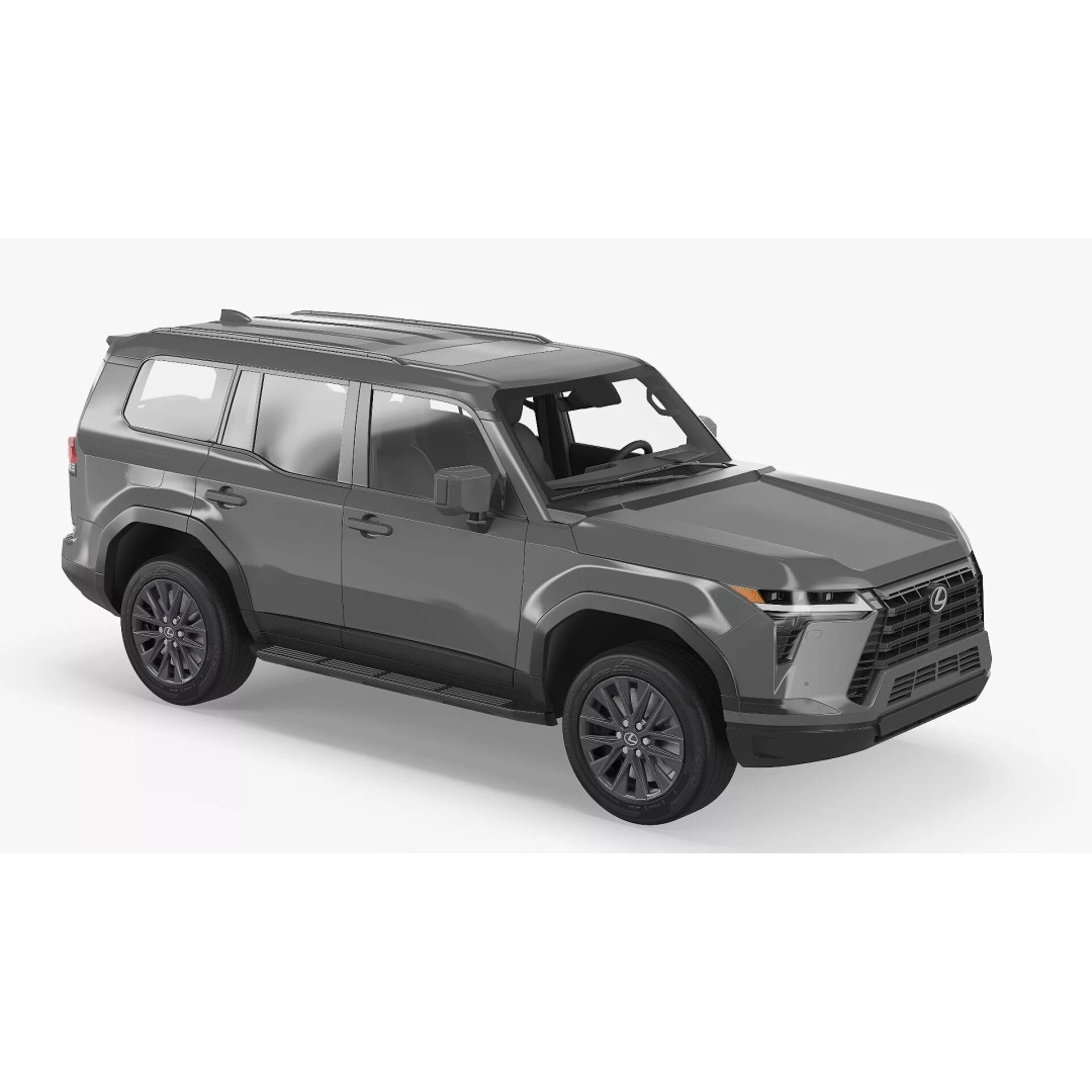 Lexus GX 550 Premium 2024 Gray Rigged 3D Model – High Poly SUV Asset - View 9