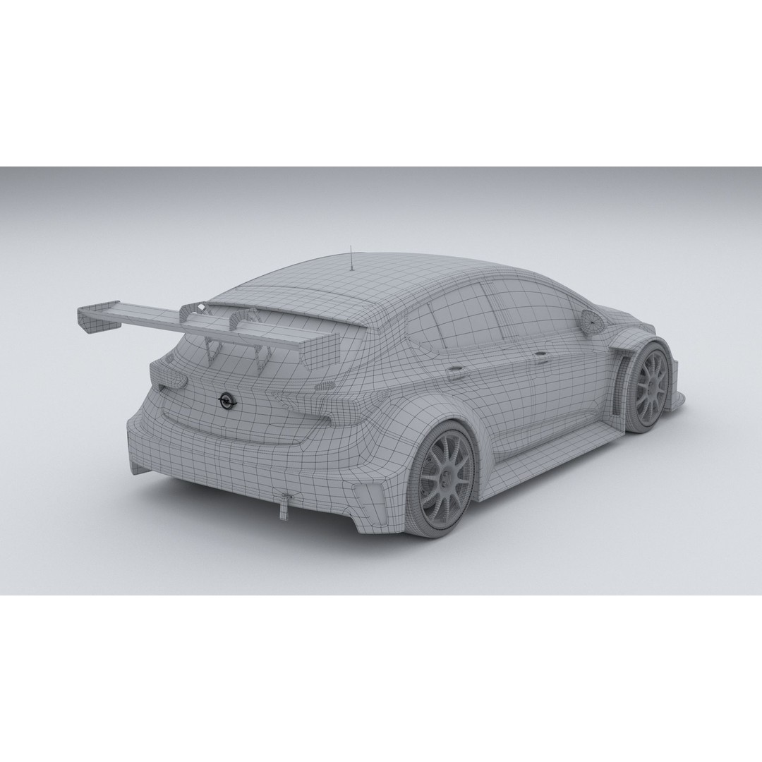 Opel Astra TCR 2016 3D Model – High Poly Racing Car Asset, FBX, OBJ
