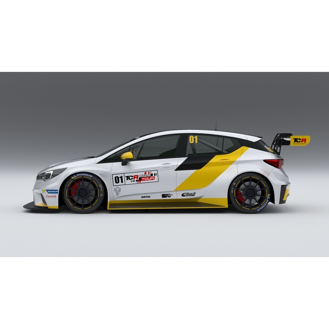 Opel Astra TCR 2016 3D Model – High Poly Racing Car Asset, FBX, OBJ - View 11