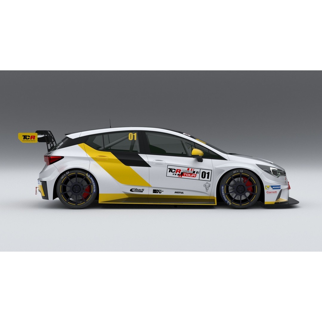Opel Astra TCR 2016 3D Model – High Poly Racing Car Asset, FBX, OBJ - View 12