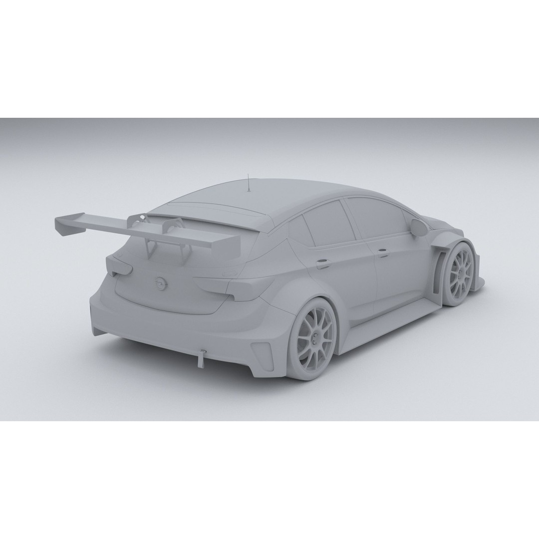 Opel Astra TCR 2016 3D Model – High Poly Racing Car Asset, FBX, OBJ - View 14