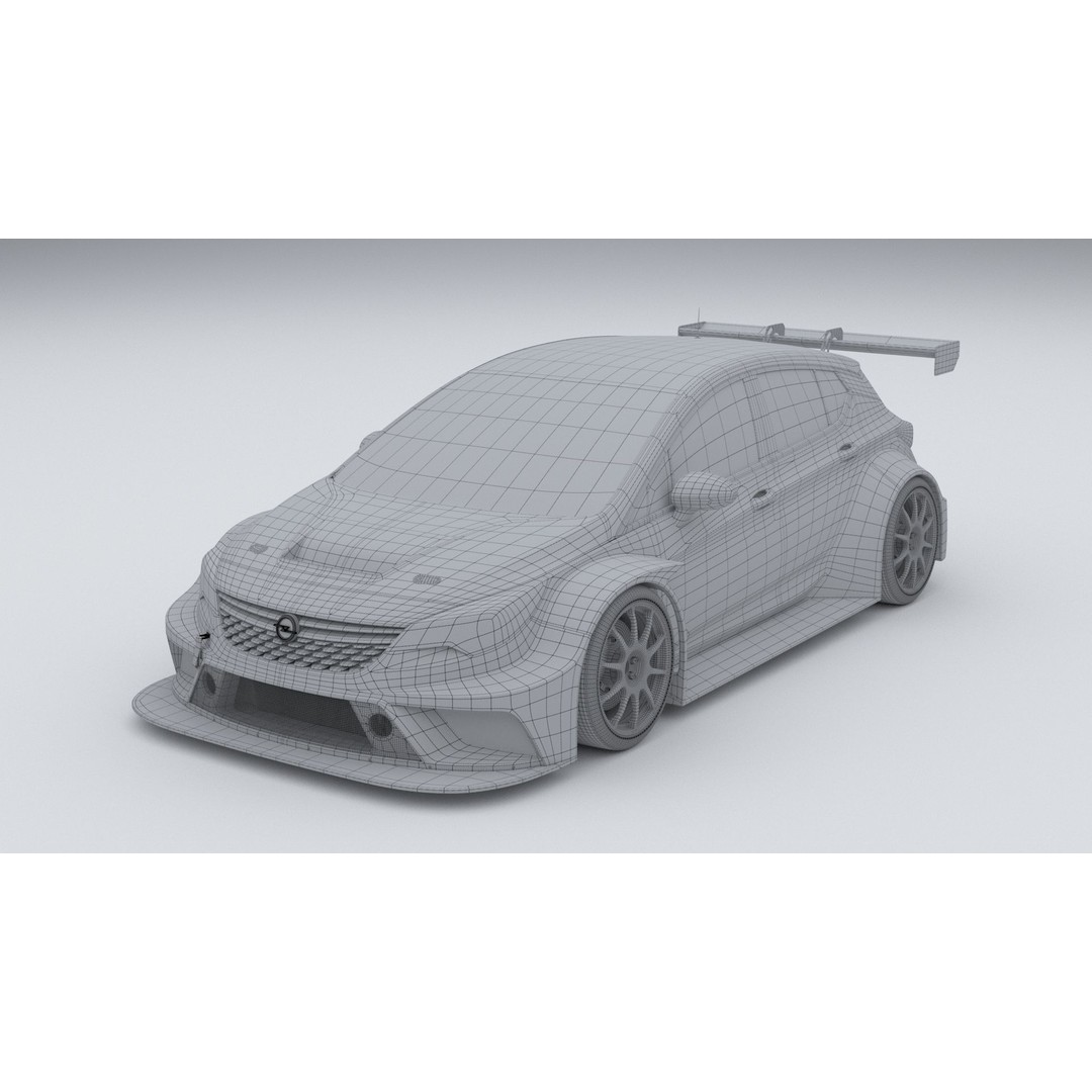 Opel Astra TCR 2016 3D Model – High Poly Racing Car Asset, FBX, OBJ - View 15