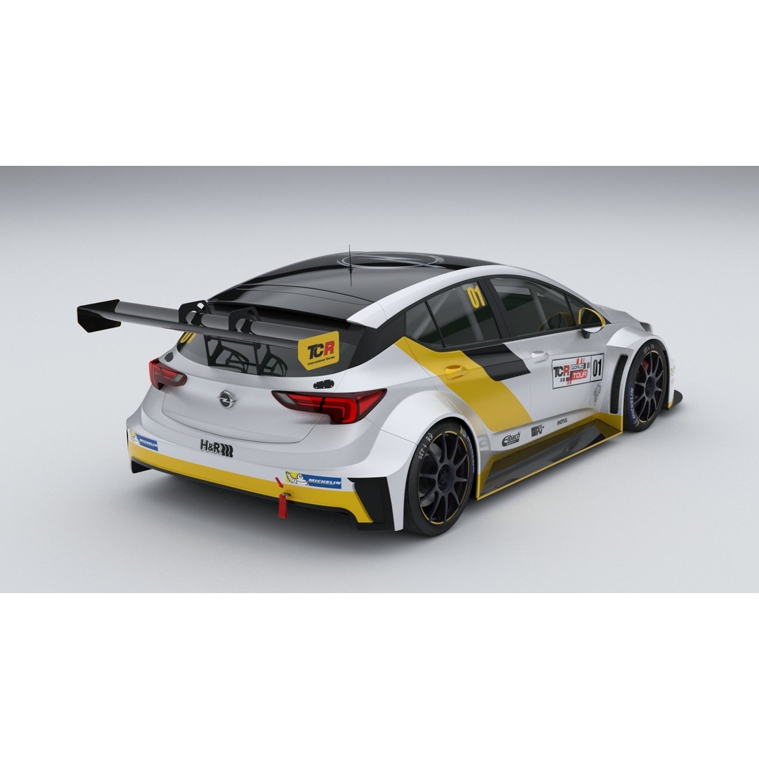 Opel Astra TCR 2016 3D Model – High Poly Racing Car Asset, FBX, OBJ - View 4
