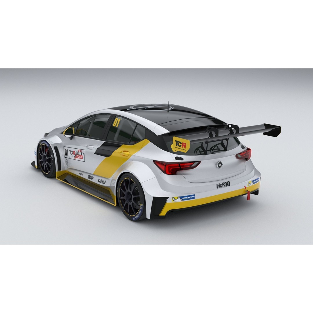 Opel Astra TCR 2016 3D Model – High Poly Racing Car Asset, FBX, OBJ - View 5