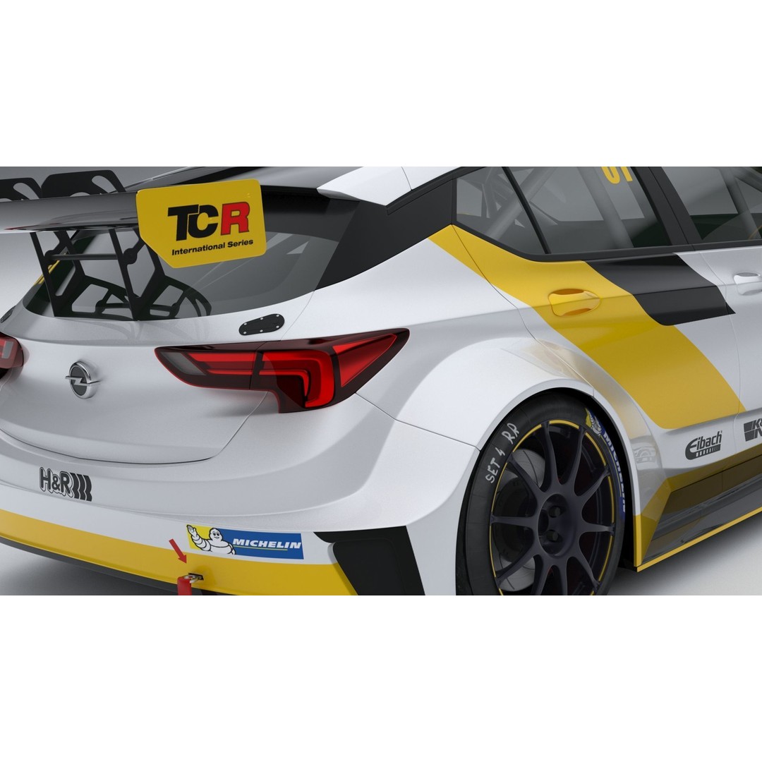 Opel Astra TCR 2016 3D Model – High Poly Racing Car Asset, FBX, OBJ - View 7