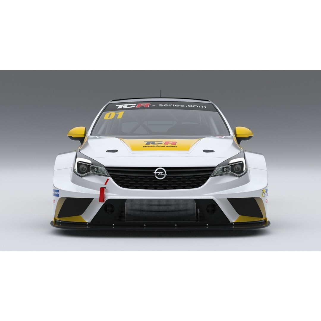 Opel Astra TCR 2016 3D Model – High Poly Racing Car Asset, FBX, OBJ - View 9