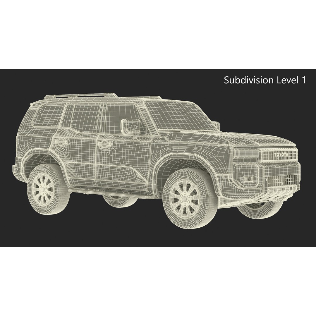 Toyota Land Cruiser 2024 3D Model – High Poly PBR Vehicle, FBX, OBJ - View 37