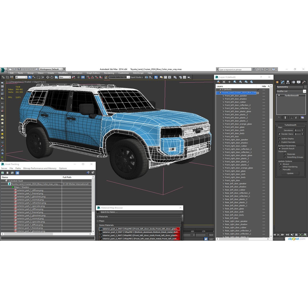 Toyota Land Cruiser 2024 3D Model – High Poly PBR Vehicle, FBX, OBJ - View 40