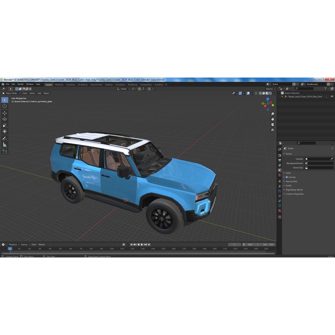 Toyota Land Cruiser 2024 3D Model – High Poly PBR Vehicle, FBX, OBJ - View 41