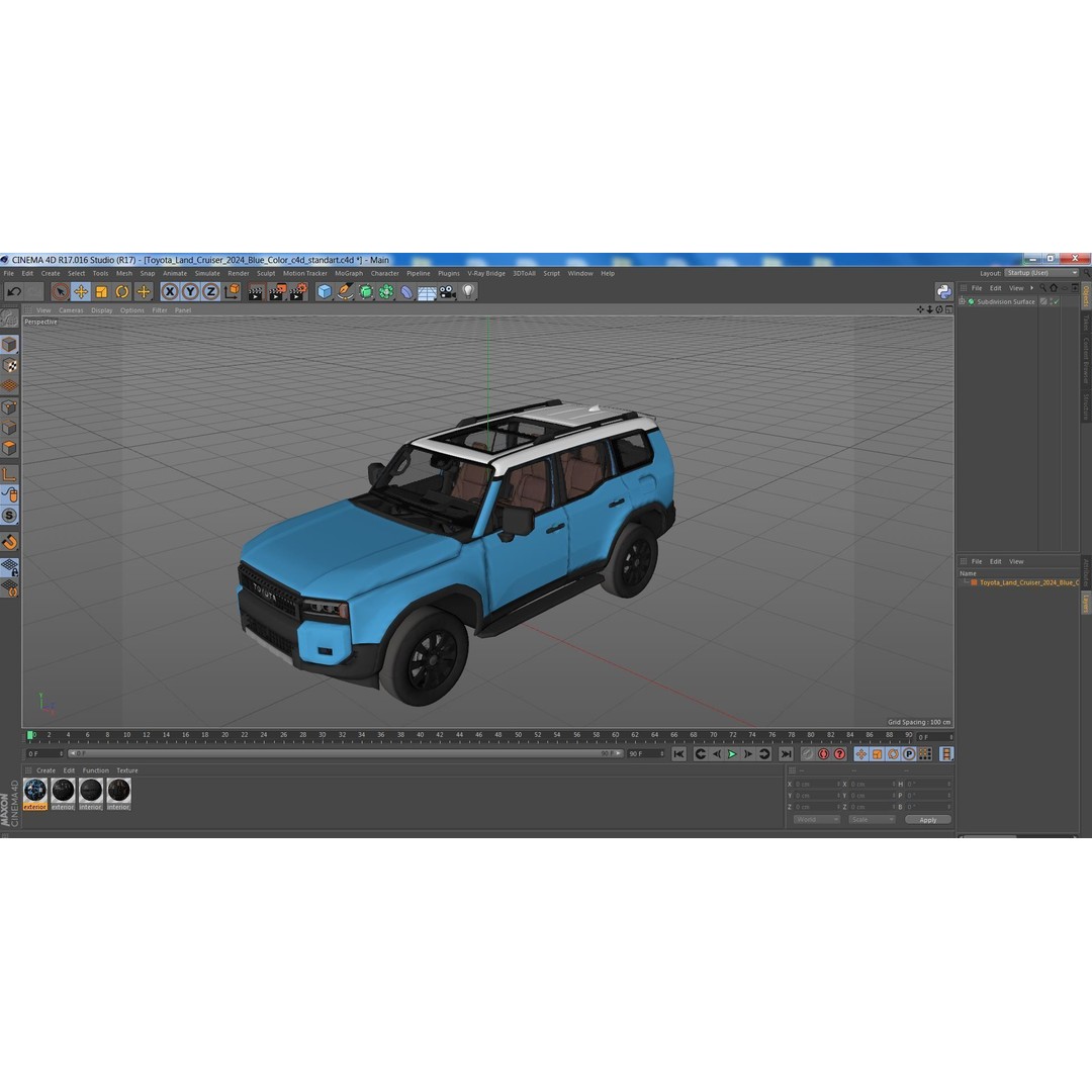 Toyota Land Cruiser 2024 3D Model – High Poly PBR Vehicle, FBX, OBJ - View 43