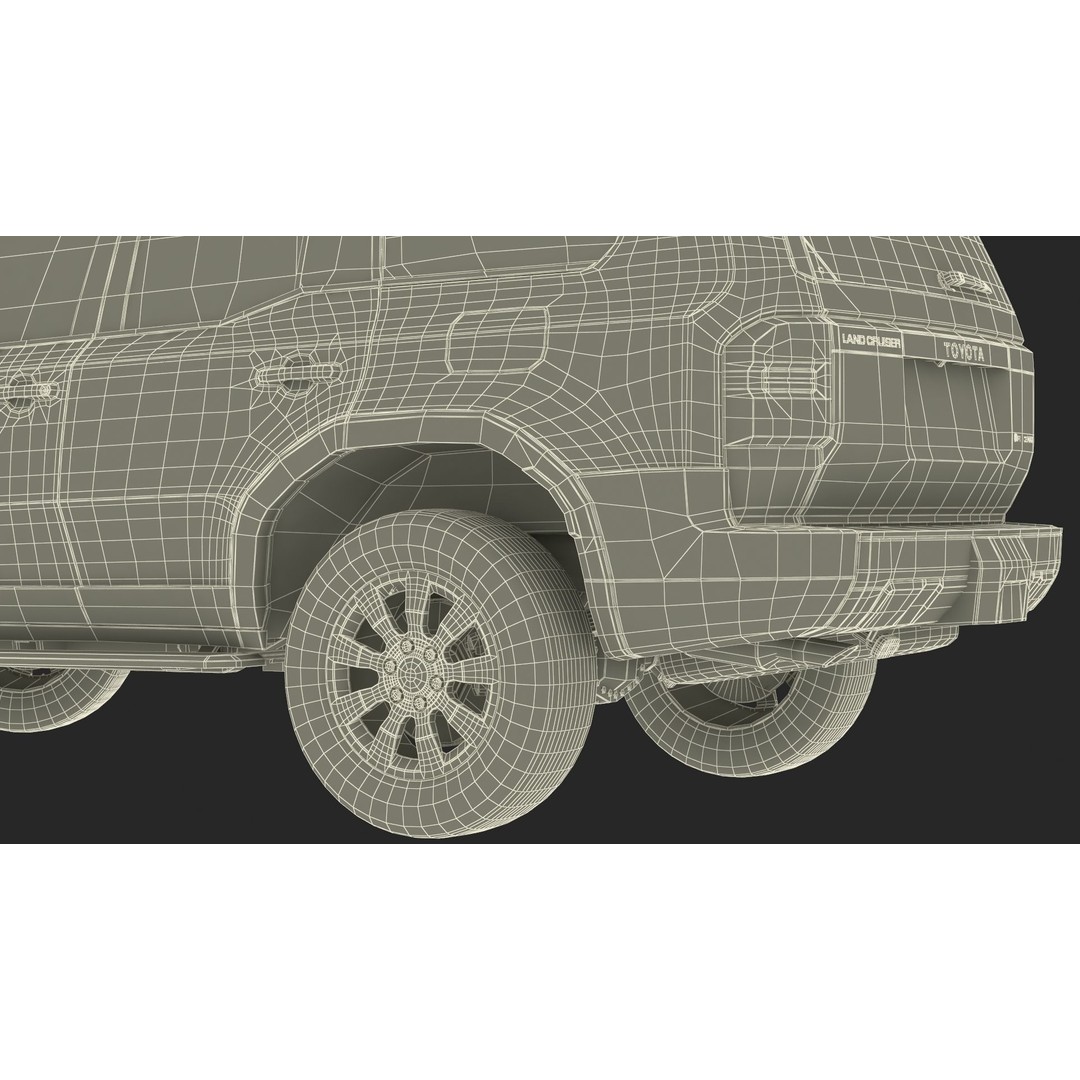 Toyota Land Cruiser 2024 3D Model – High Poly PBR Vehicle, FBX, OBJ - View 51