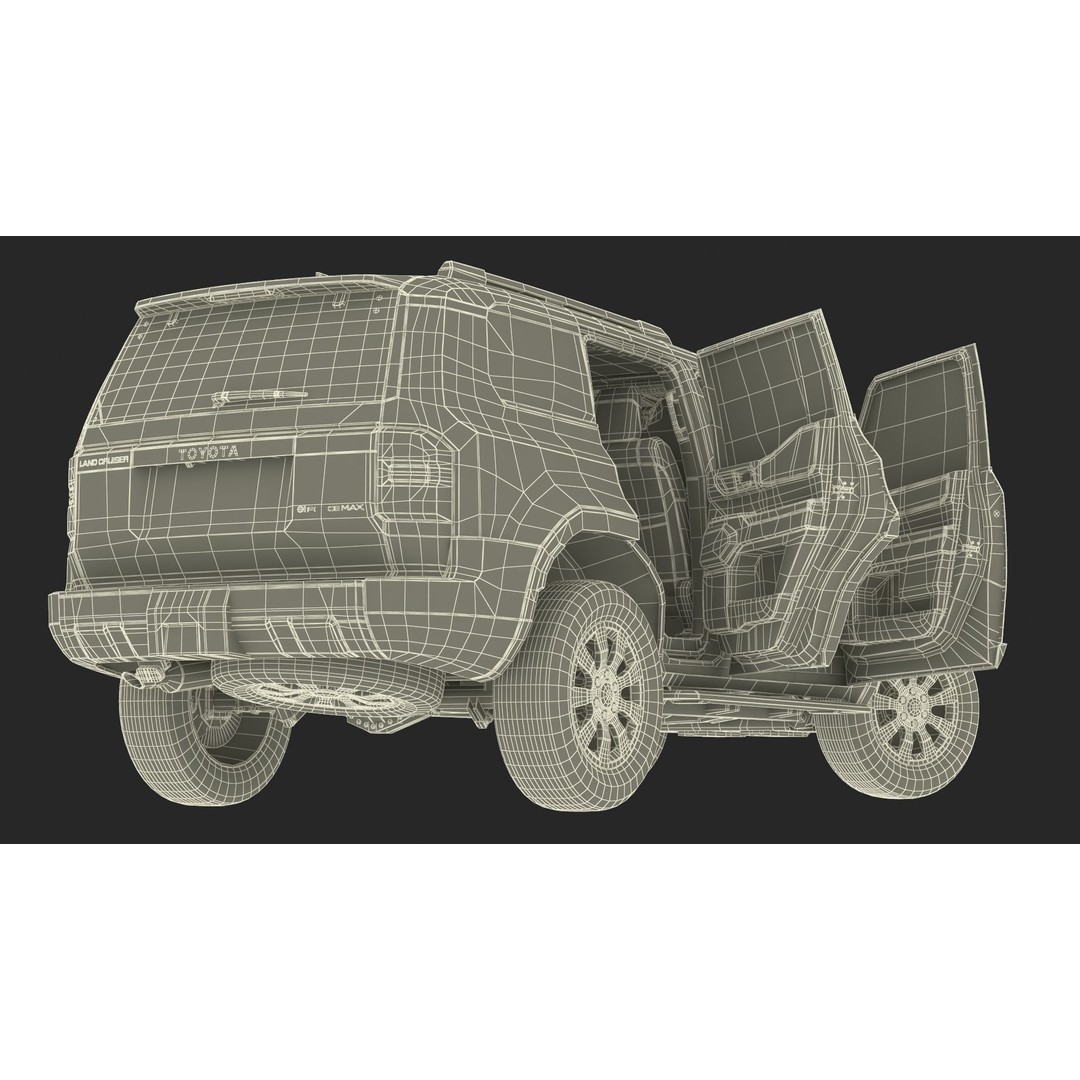 Toyota Land Cruiser 2024 3D Model – High Poly PBR Vehicle, FBX, OBJ - View 56