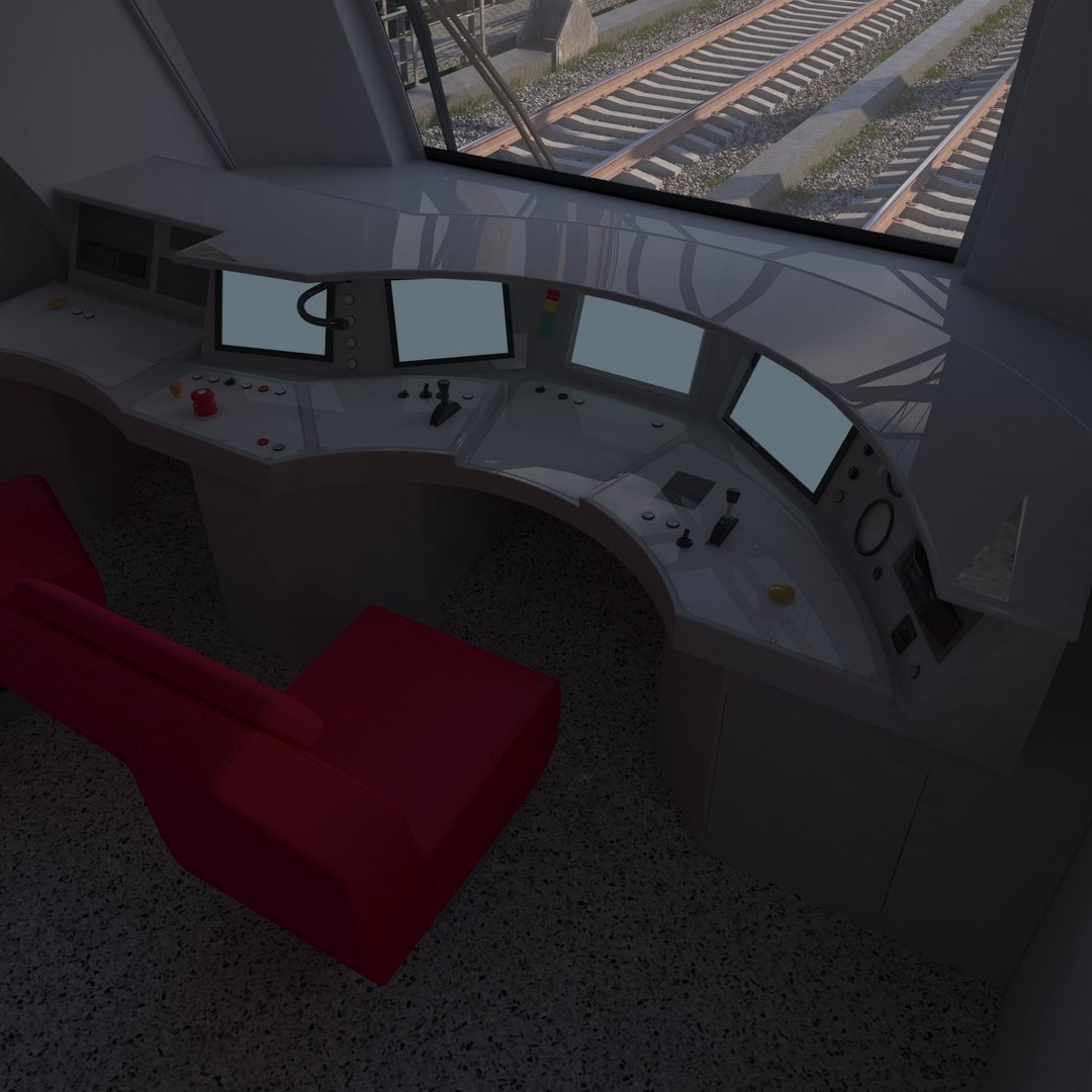 Siemens Desiro Rus 3D Model – High Detail Electric Train, FBX, OBJ - View 10