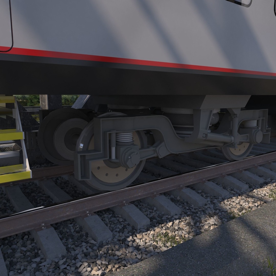 Siemens Desiro Rus 3D Model – High Detail Electric Train, FBX, OBJ - View 12