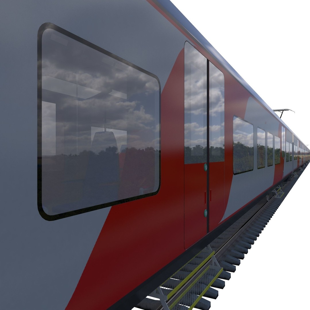 Siemens Desiro Rus 3D Model – High Detail Electric Train, FBX, OBJ - View 16