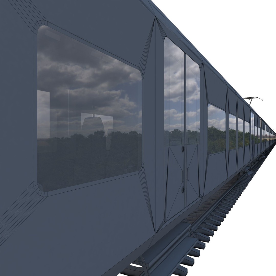 Siemens Desiro Rus 3D Model – High Detail Electric Train, FBX, OBJ - View 17