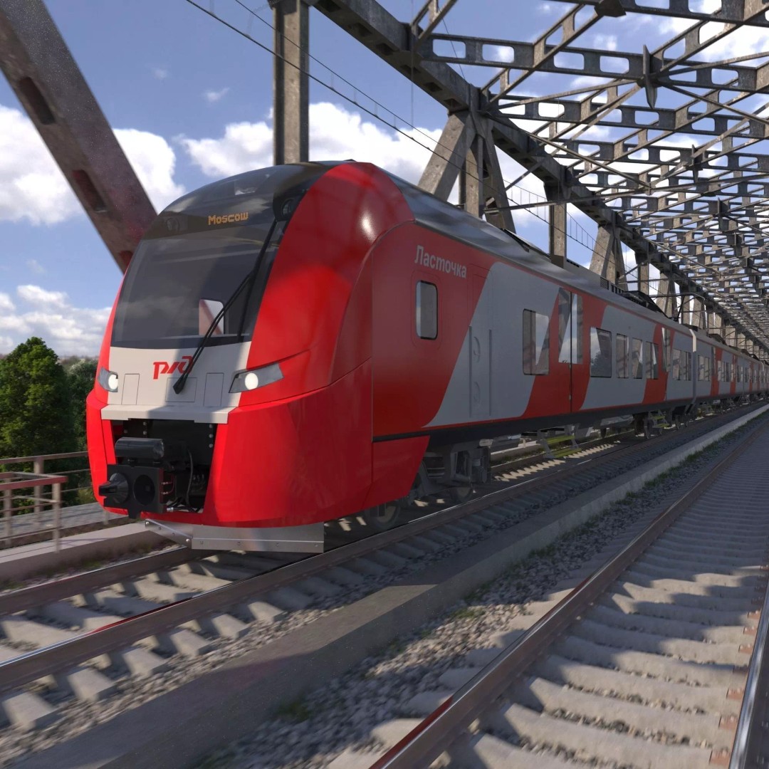 Siemens Desiro Rus 3D Model – High Detail Electric Train, FBX, OBJ - View 2