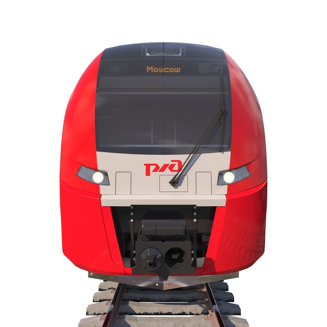 Siemens Desiro Rus 3D Model – High Detail Electric Train, FBX, OBJ - View 23