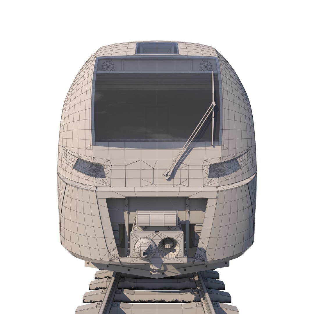 Siemens Desiro Rus 3D Model – High Detail Electric Train, FBX, OBJ - View 24