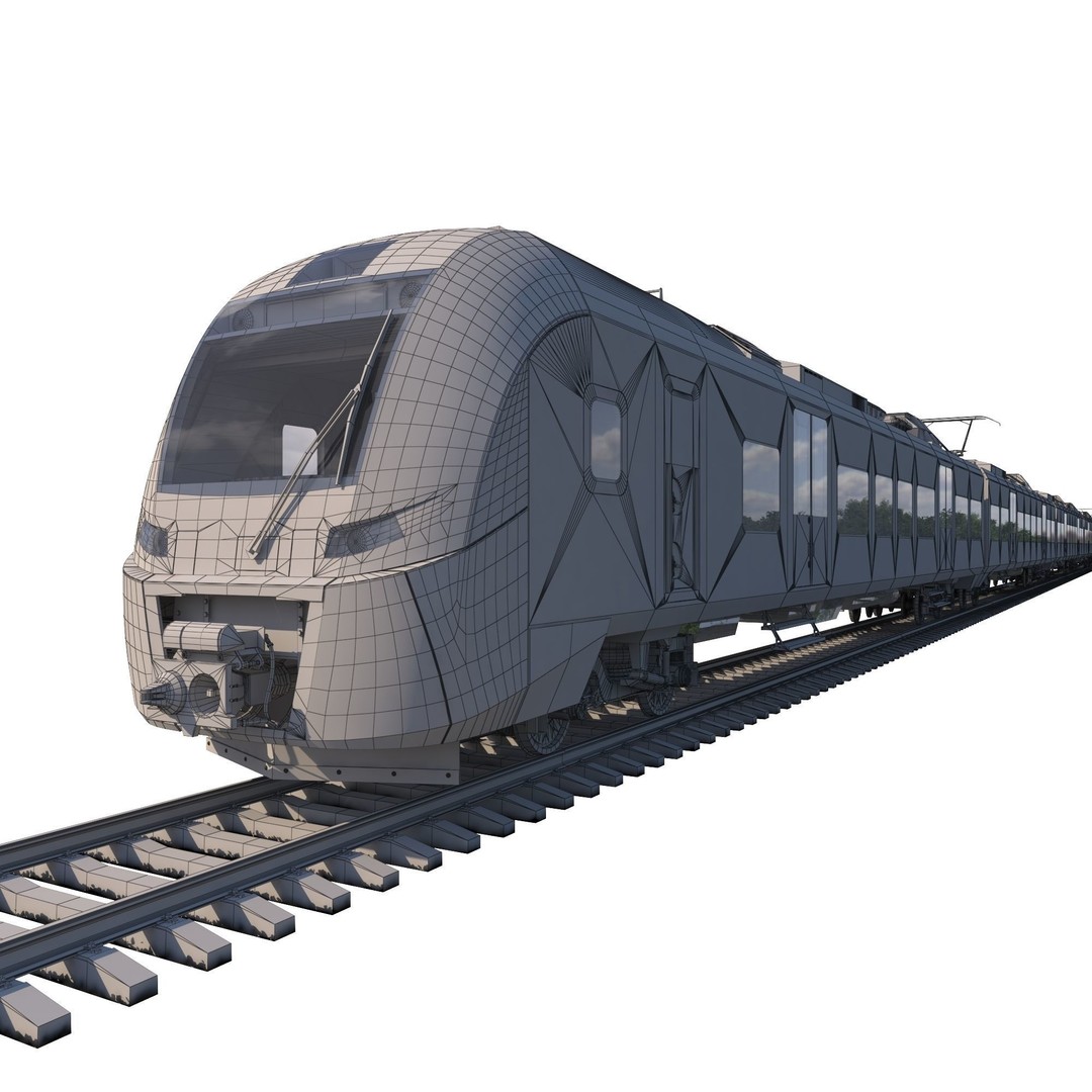 Siemens Desiro Rus 3D Model – High Detail Electric Train, FBX, OBJ - View 6