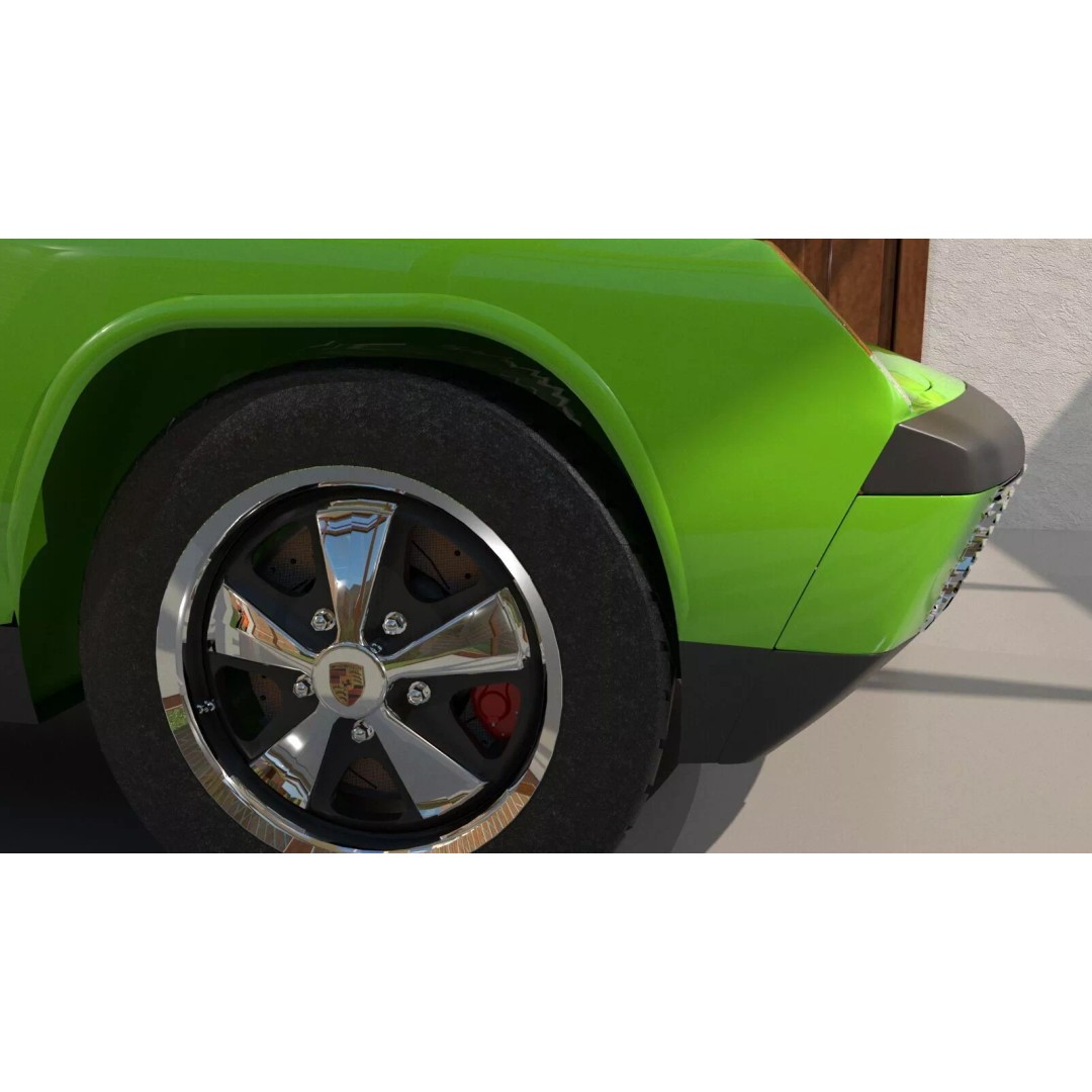 Porsche 914 3D Model – Classic Sports Car, Game-Ready FBX, OBJ - View 11