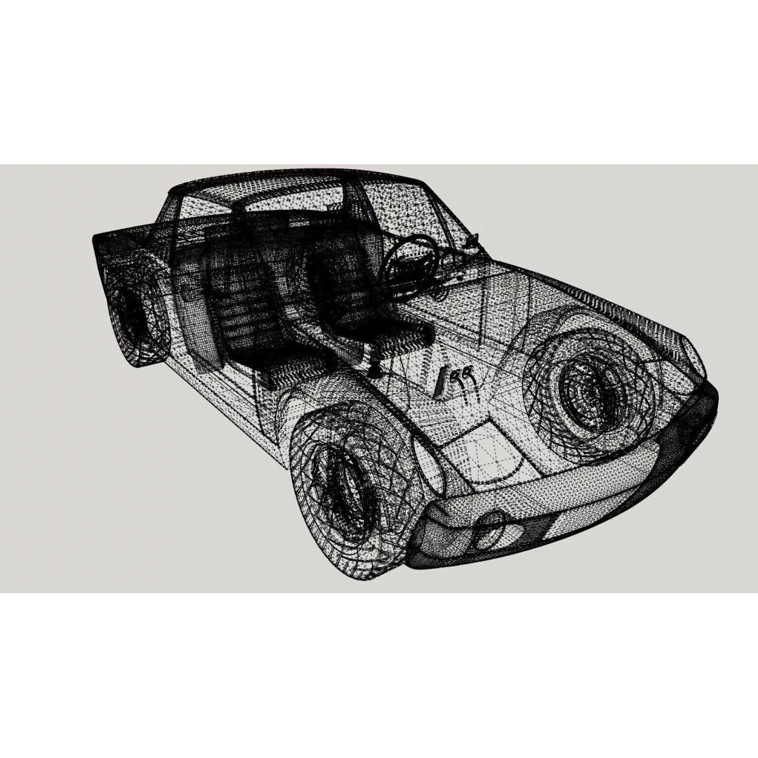 Porsche 914 3D Model – Classic Sports Car, Game-Ready FBX, OBJ - View 19