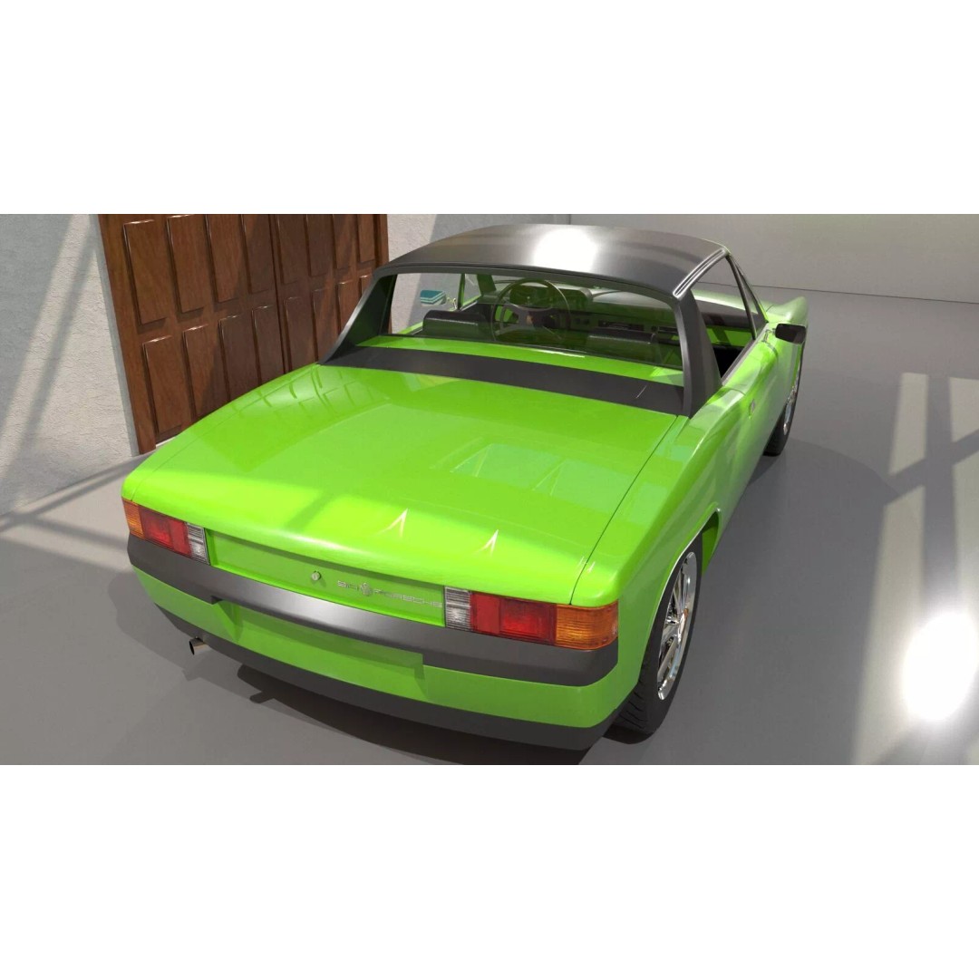 Porsche 914 3D Model – Classic Sports Car, Game-Ready FBX, OBJ - View 3