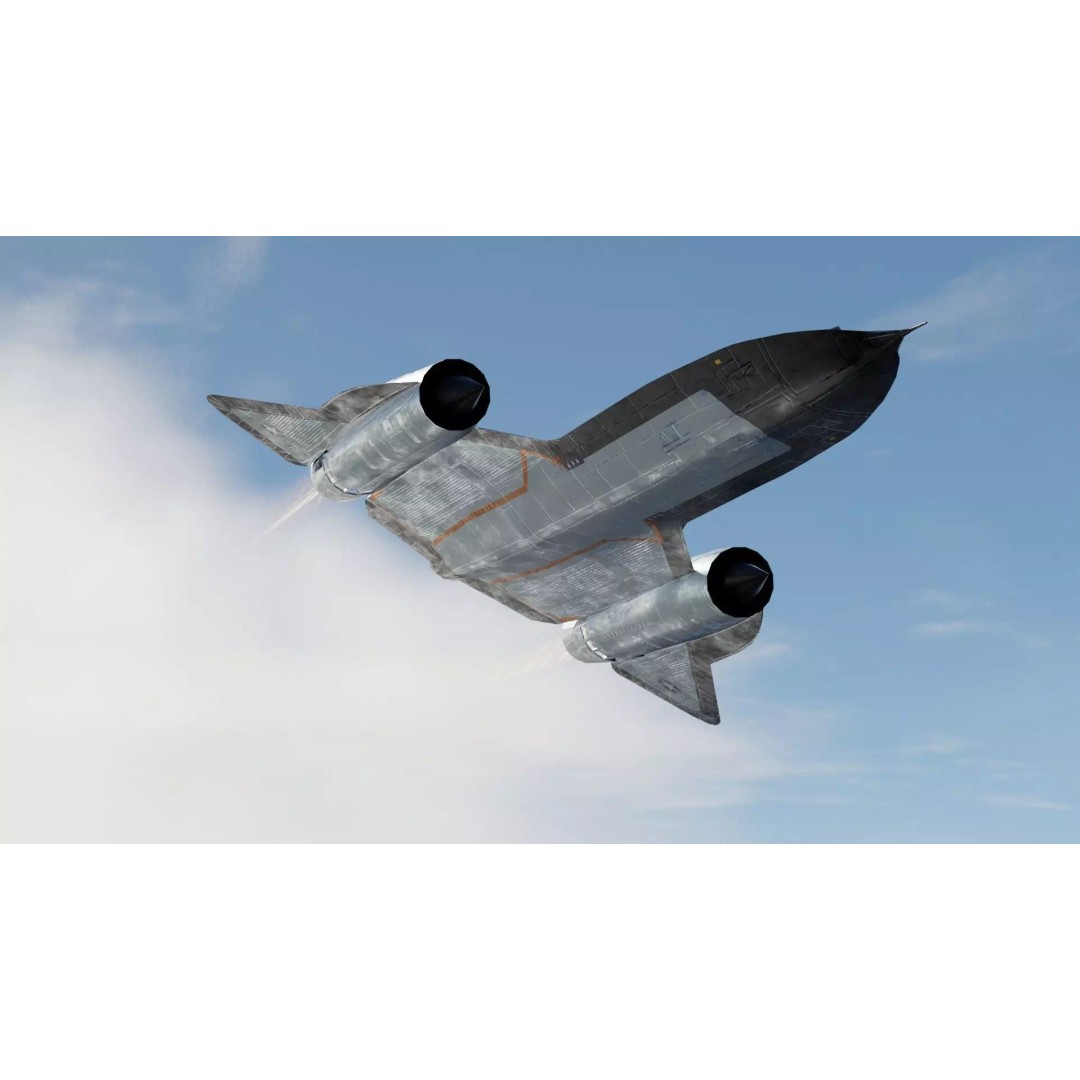 Lockheed SR-71 Blackbird 3D Model – Low Poly Rigged Aircraft, FBX - View 10