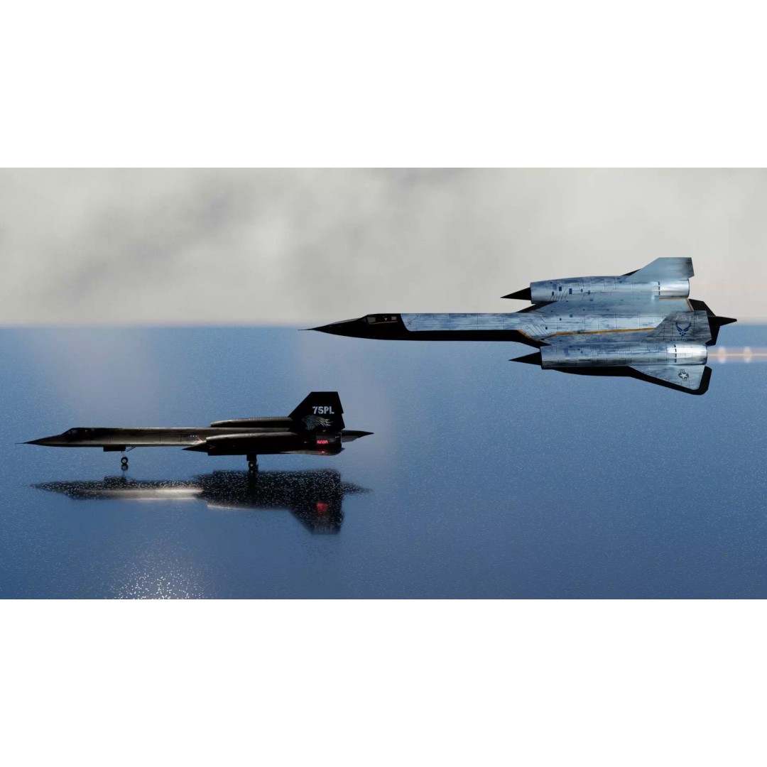 Lockheed SR-71 Blackbird 3D Model – Low Poly Rigged Aircraft, FBX - View 14