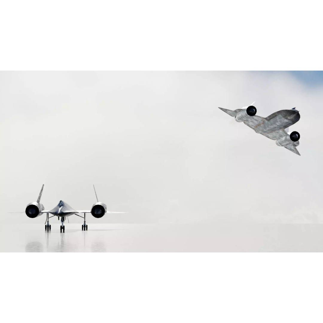 Lockheed SR-71 Blackbird 3D Model – Low Poly Rigged Aircraft, FBX - View 16