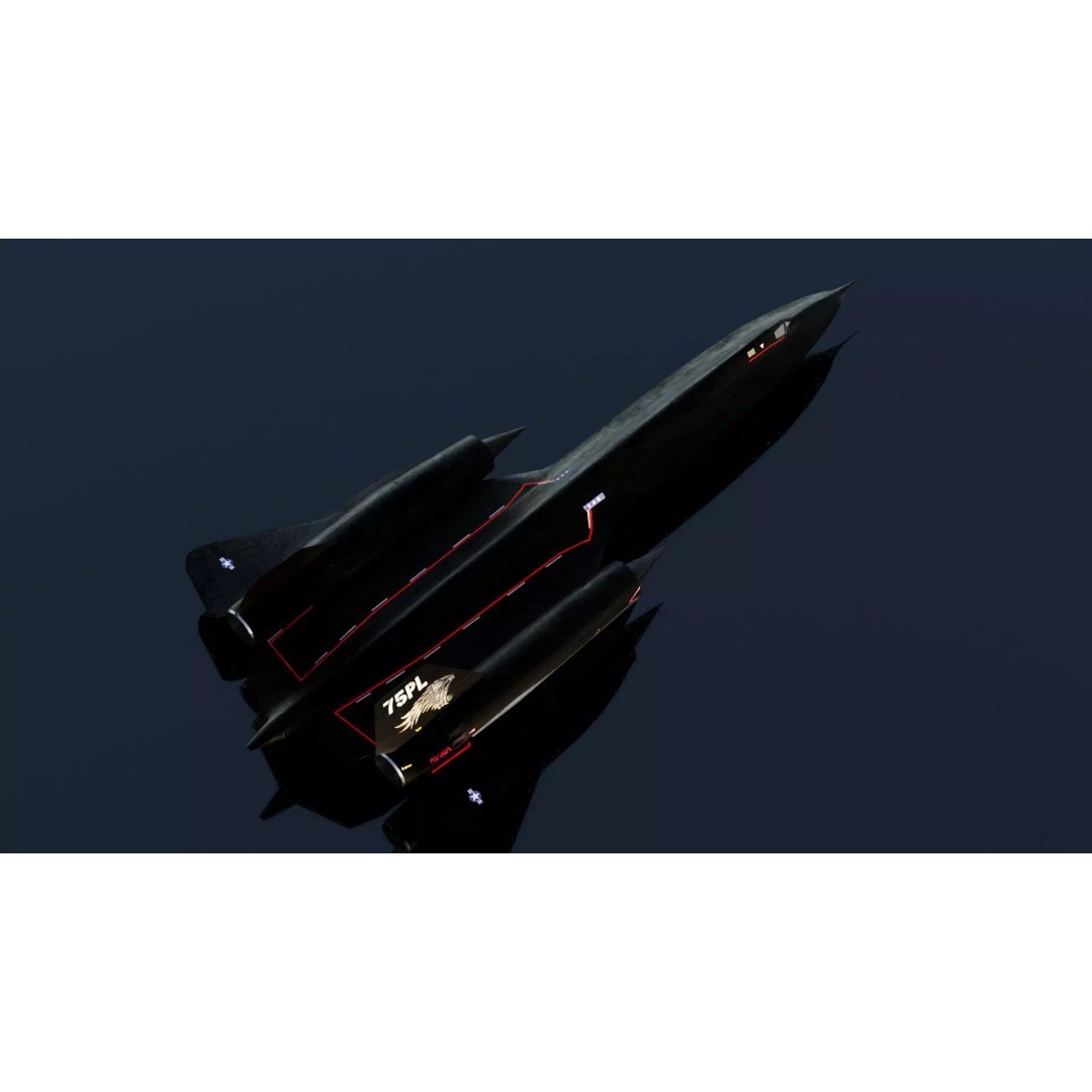 Lockheed SR-71 Blackbird 3D Model – Low Poly Rigged Aircraft, FBX - View 6