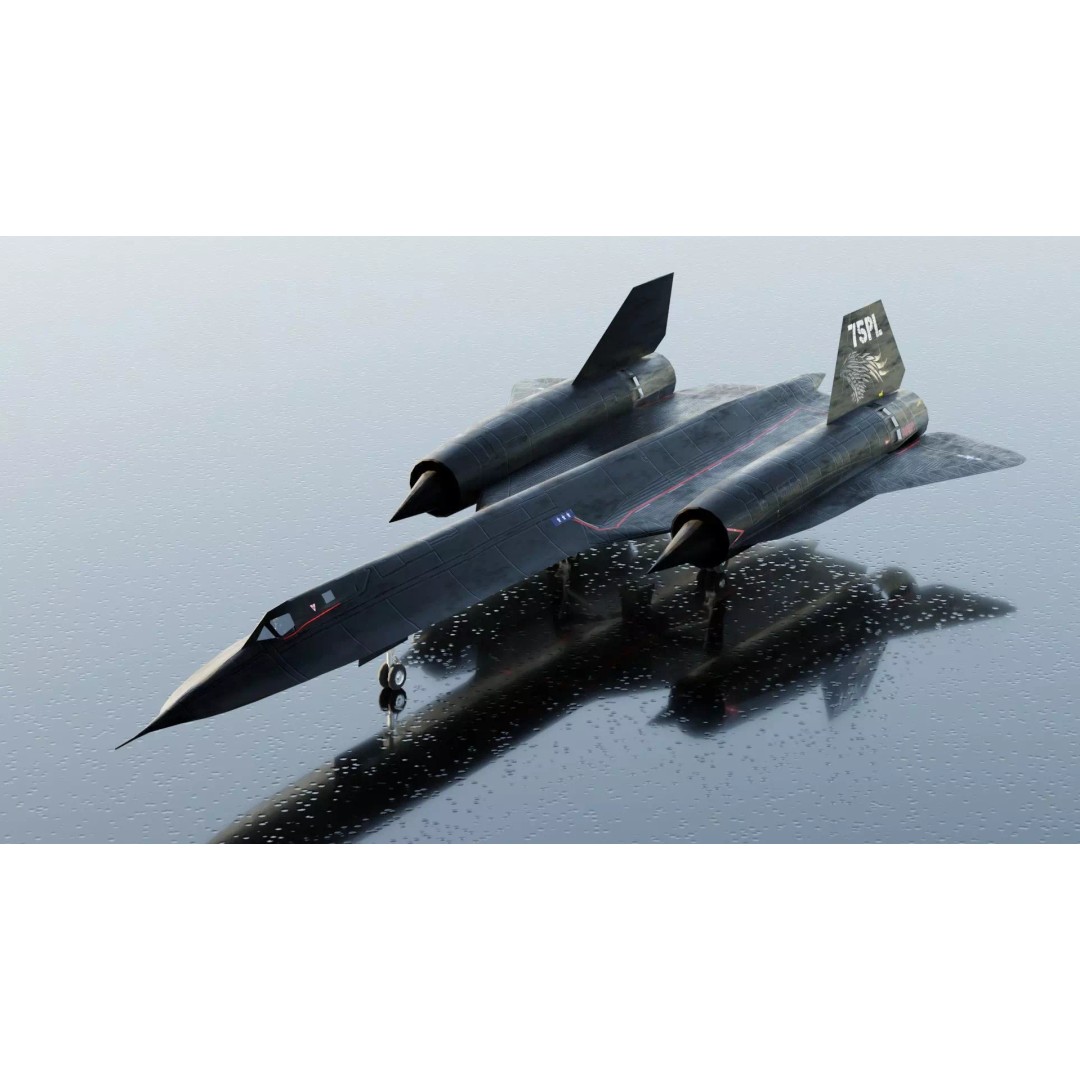 Lockheed SR-71 Blackbird 3D Model – Low Poly Rigged Aircraft, FBX - View 7