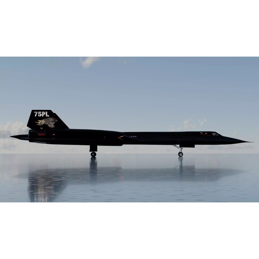 Lockheed SR-71 Blackbird 3D Model – Low Poly Rigged Aircraft, FBX - View 8