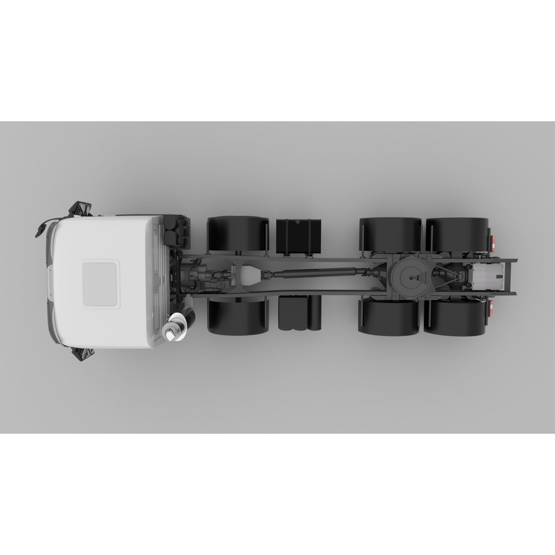 Mercedes Actros 4144 3D Model – High Poly Vehicle Asset, FBX, OBJ, Blender - View 10