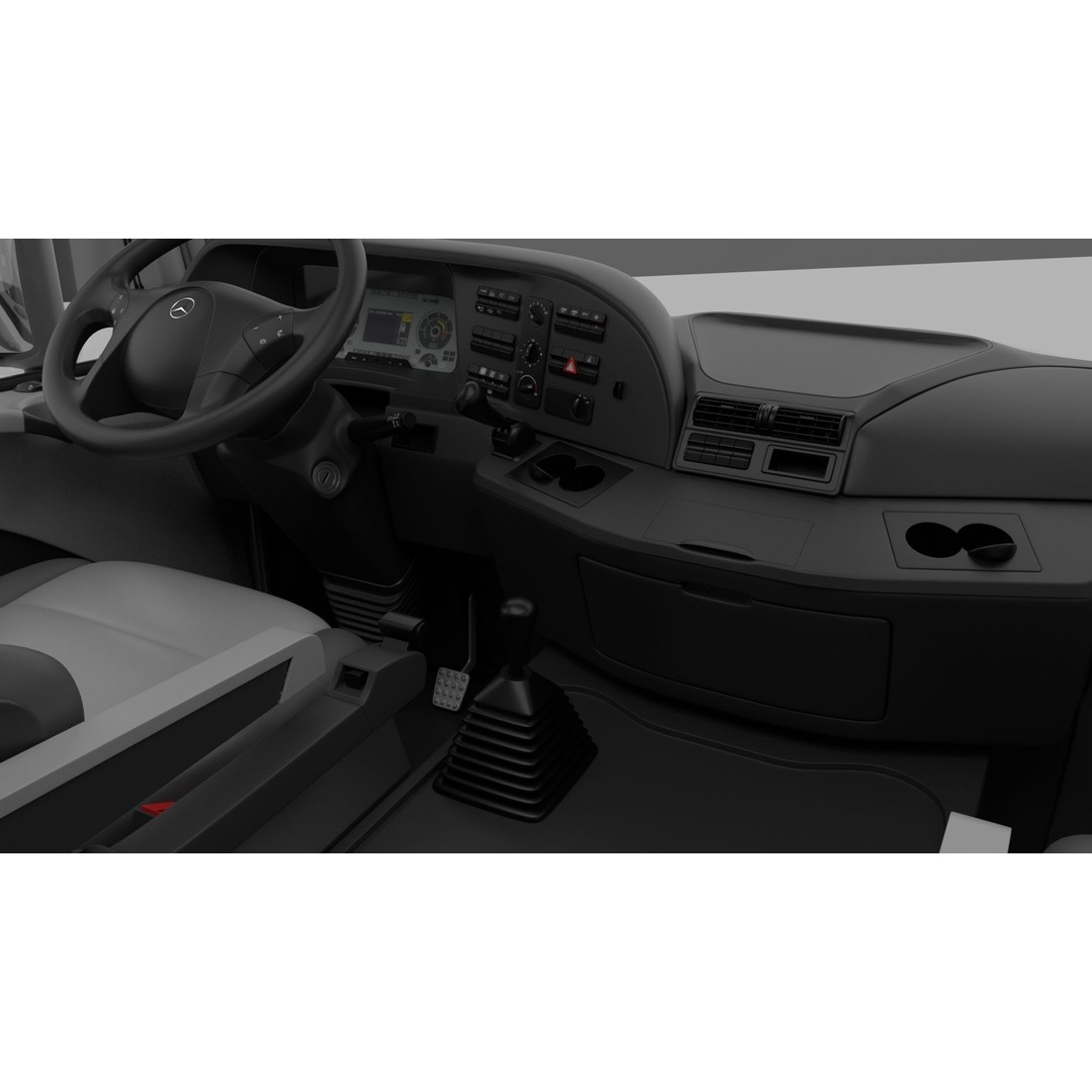 Mercedes Actros 4144 3D Model – High Poly Vehicle Asset, FBX, OBJ, Blender - View 11