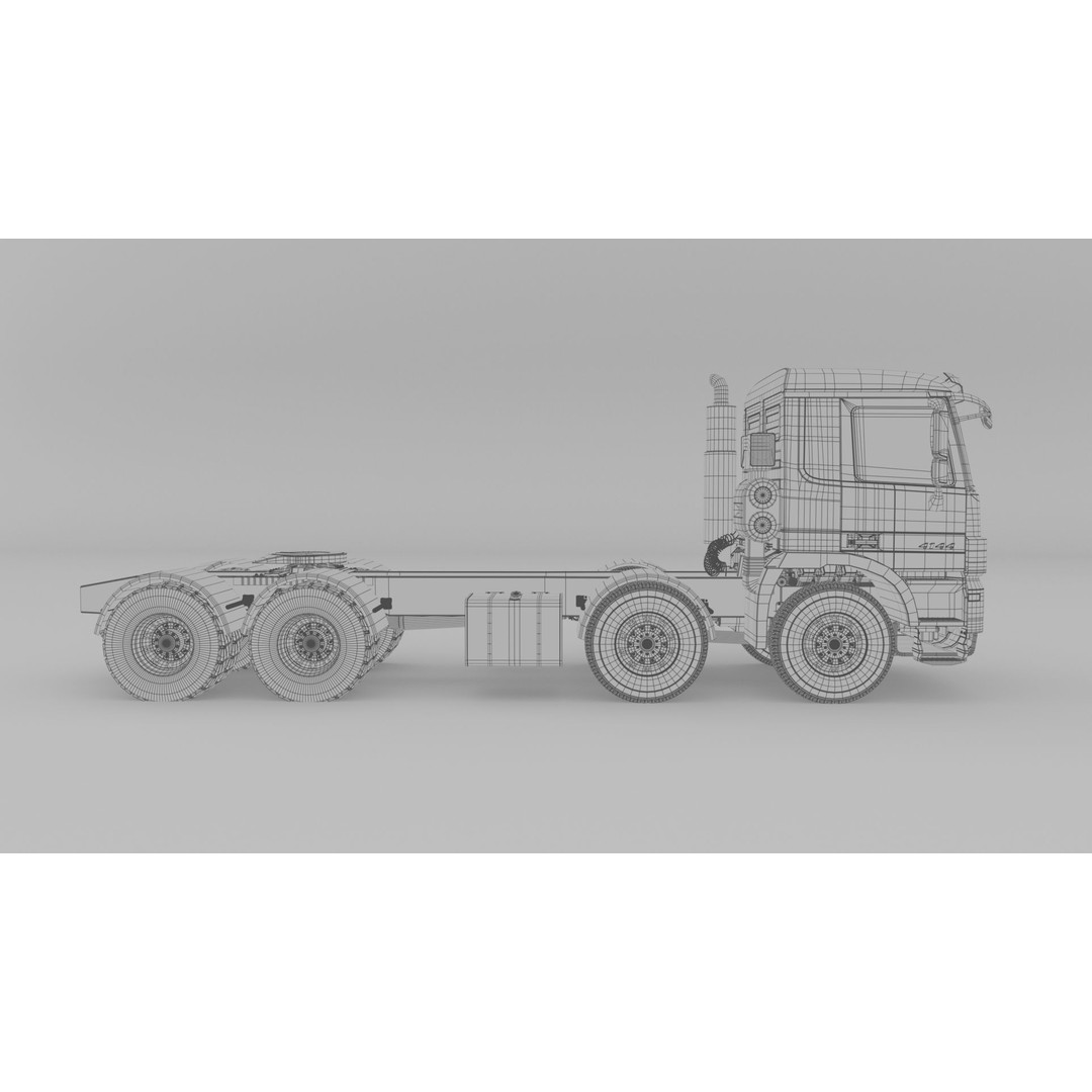 Mercedes Actros 4144 3D Model – High Poly Vehicle Asset, FBX, OBJ, Blender - View 15