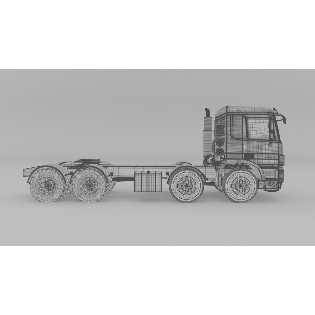 Mercedes Actros 4144 3D Model – High Poly Vehicle Asset, FBX, OBJ, Blender - View 16