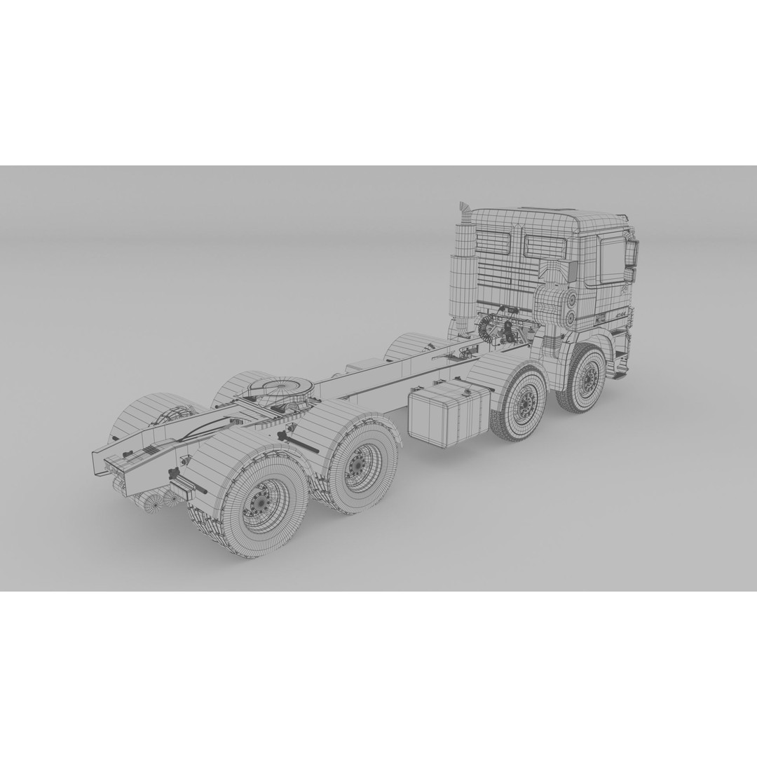 Mercedes Actros 4144 3D Model – High Poly Vehicle Asset, FBX, OBJ, Blender - View 17