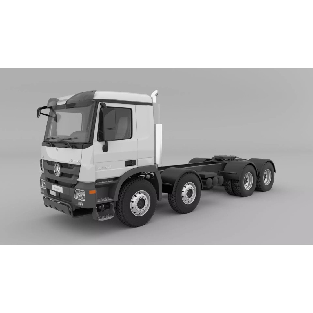 Mercedes Actros 4144 3D Model – High Poly Vehicle Asset, FBX, OBJ, Blender - View 2